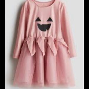 Pink Pumpkin Face Kids dress